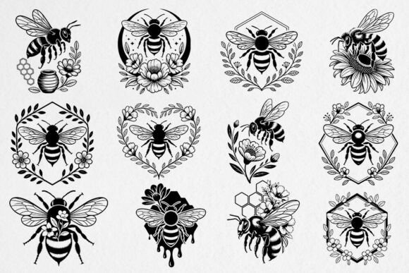 Download Floral Bee SVG Bundle - Svg bundle Collection