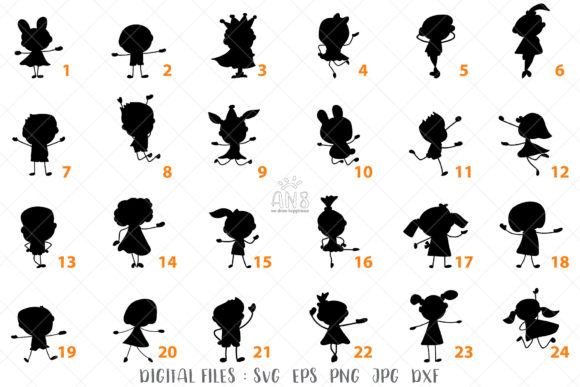 Download 24 Stick Kids Silhouette - Kids silhouette Collection