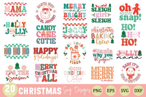 Download Retro Christmas SVG Bundle,Christmas SVG - Svg bundle Collection