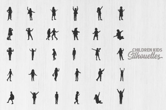 Download Kids Silhouette, Children Silhouettes - Kids silhouette Collection