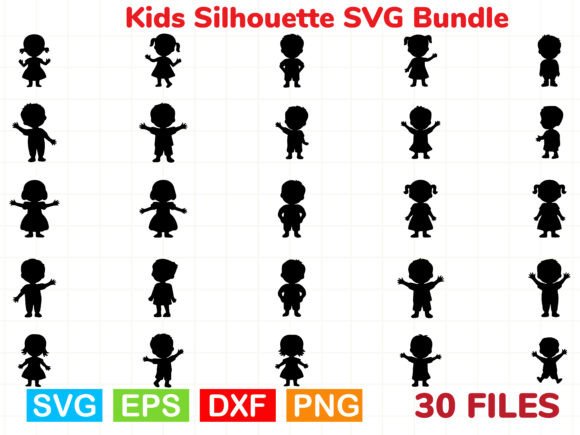 Download Kids Silhouette SVG Bundle - Svg bundle Collection