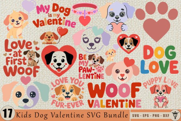 Download Kids Dog Valentine SVG Bundle - Svg bundle Collection