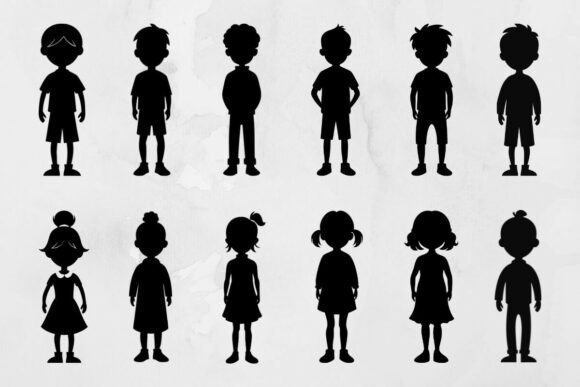 Download Kids Silhouette SVG - Kids silhouette Collection