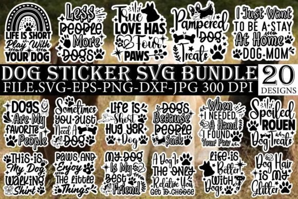Download Dog SVG Bundle, Dog Sticker SVG Bundle - Svg bundle Collection