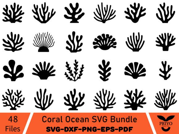 Download Coral Ocean SVG Bundle, Coral Silhouette - Svg bundle Collection