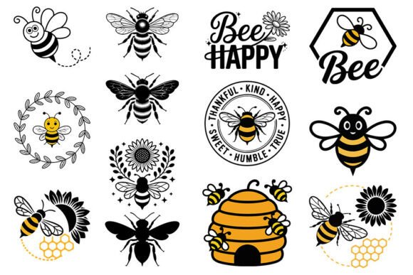 Download Bee SVG Bundle, Honey Bee Clipart, Bee H - Svg bundle Collection