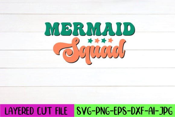 Download Mermaid Squad Retro SVG Design - Premium Resources