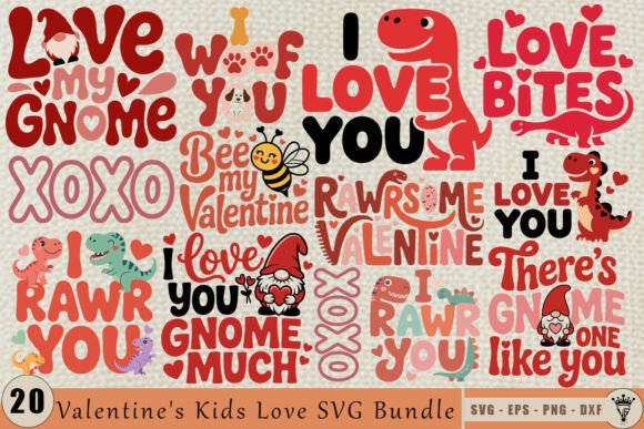Download Valentine Kids Love SVG Bundle - Svg bundle Collection